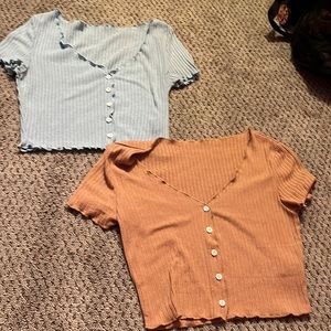 Two Cute Crop Tops Set
